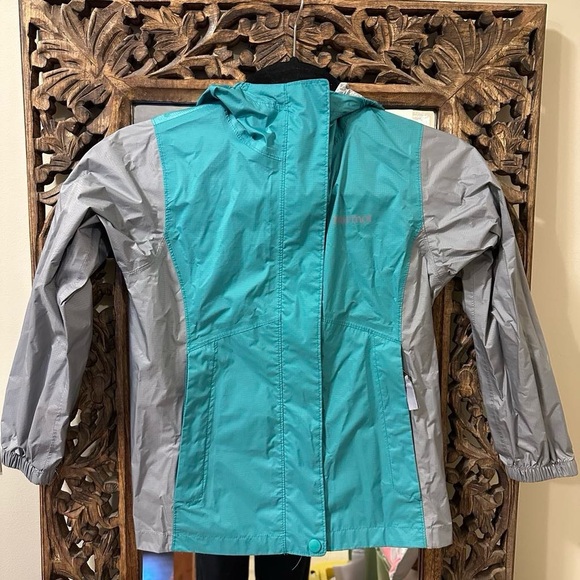 Marmot Girl's Precip Eco Jacket Kids Rain Jacket Size Small Like New - Picture 1 of 5